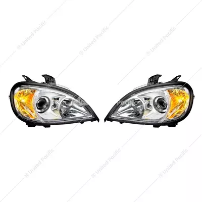 Freightliner Columbia 2001-2020 Chrome Projection Headlight Set -(Pair)
