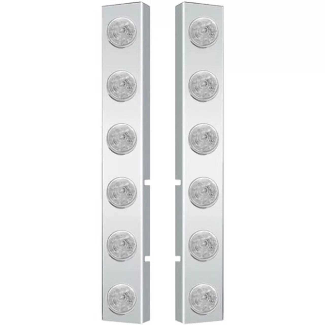Front Air Breather Light Bracket With 6 2" Amber/Clear Lights
