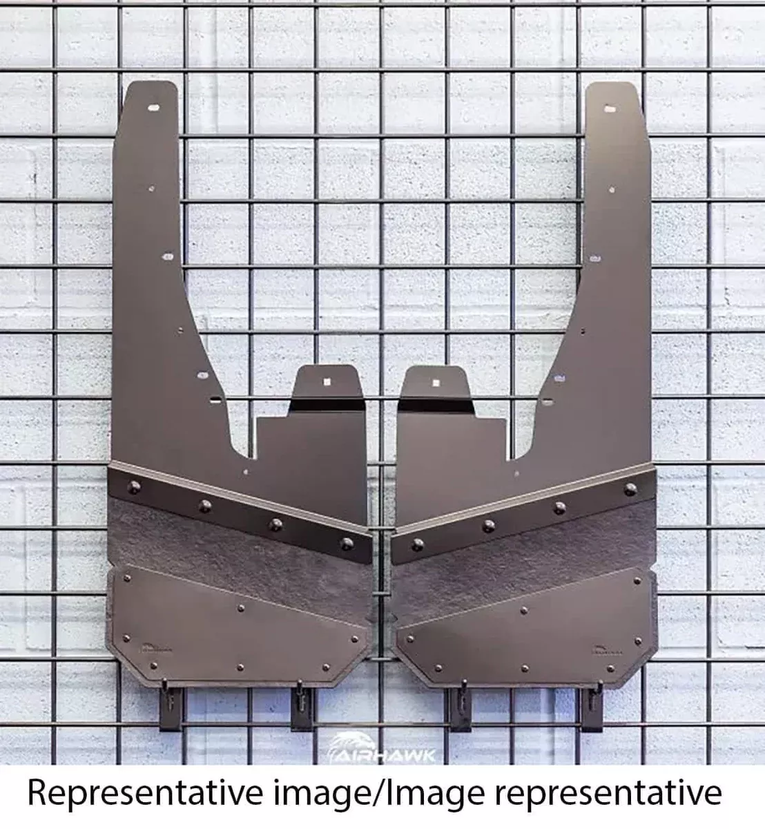 FRONT CUSTOM MUD FLAPS 20-26 RAM 2500/3500 WITH FLARES-3323MF-BPC