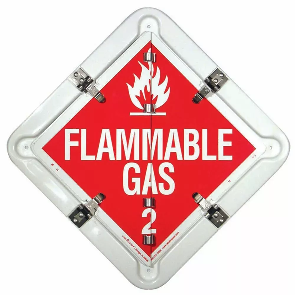 HAZ-MAT STANDARD 8 PLACARD - WHITE FRAME