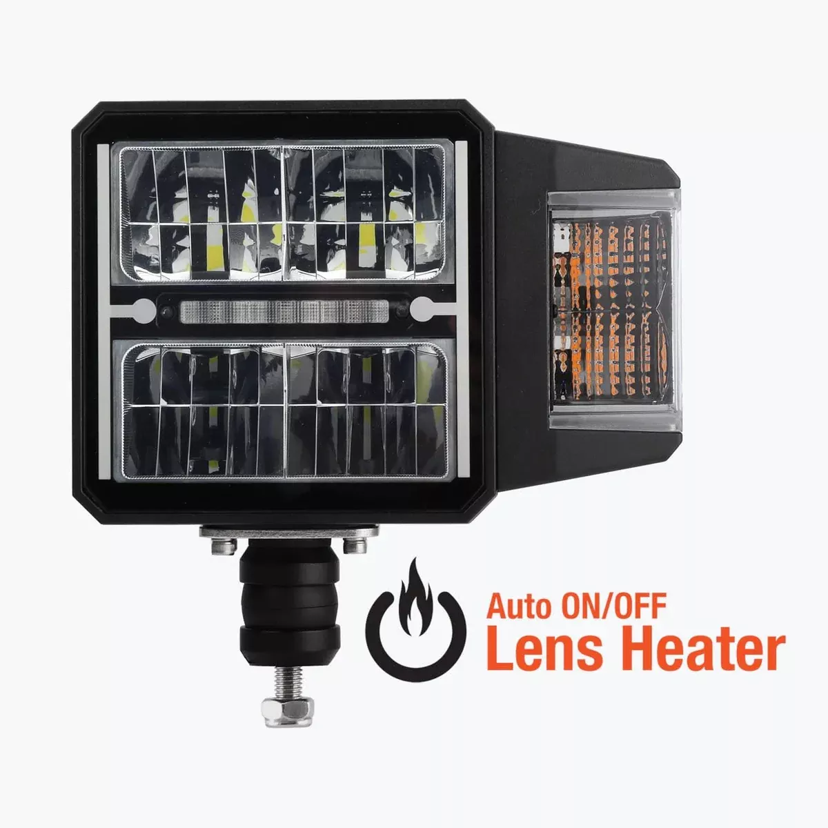 HEATED LENS LED SNOW PLOW LIGHT (SINGLE)-LWP6800H