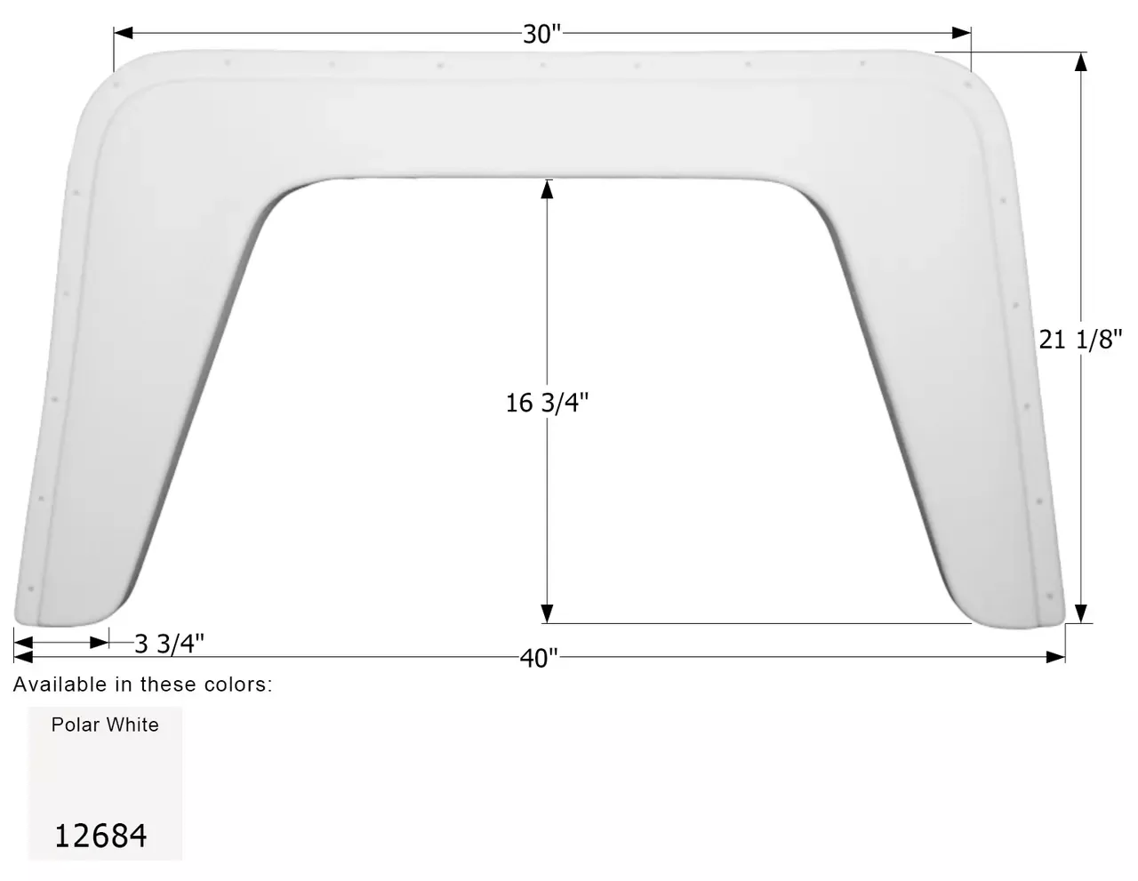 ICON - 12684 -FENDER SKIRTSINGLEDAMONFS2684