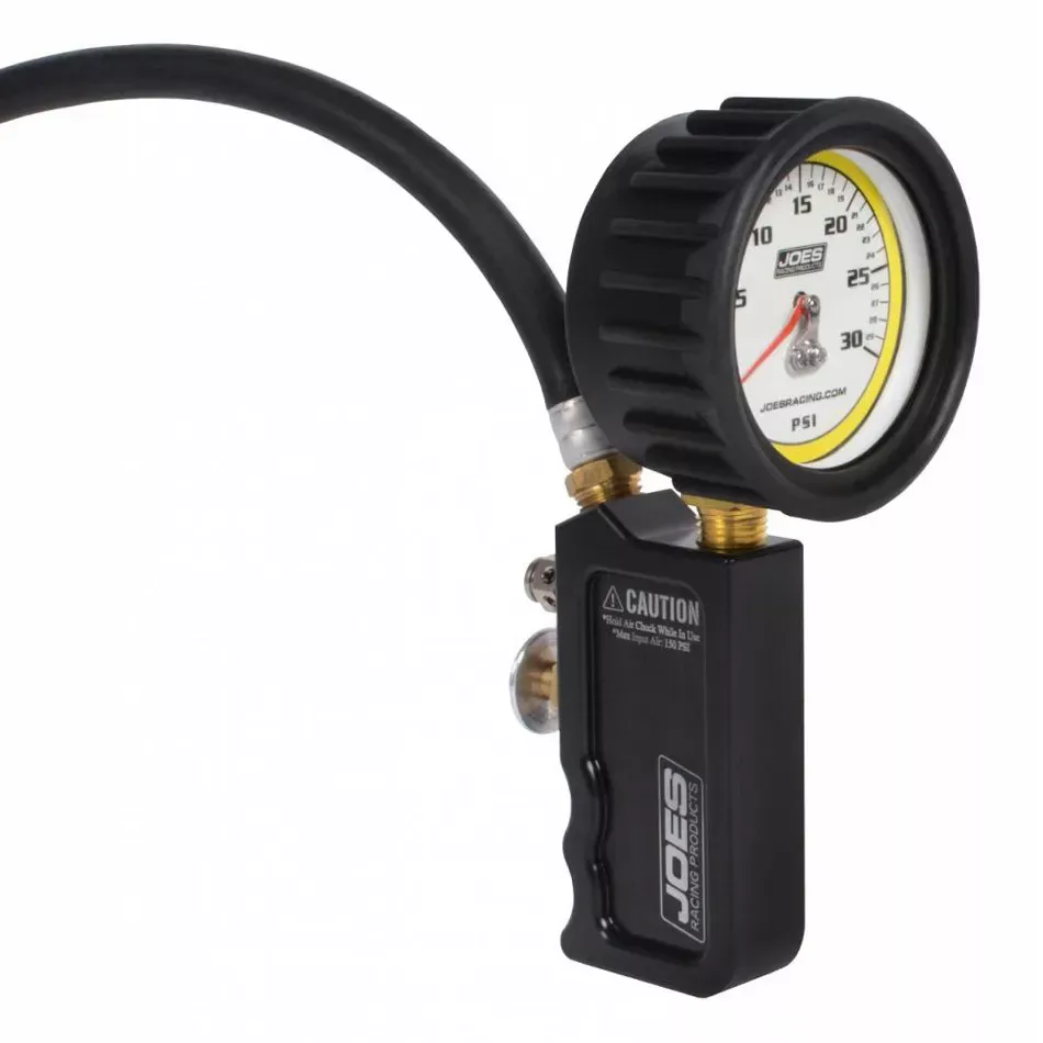 JOES RACING PRODUCTS - 32490 -Tire Inflator 0-30psi Analog Billet Quick Fill