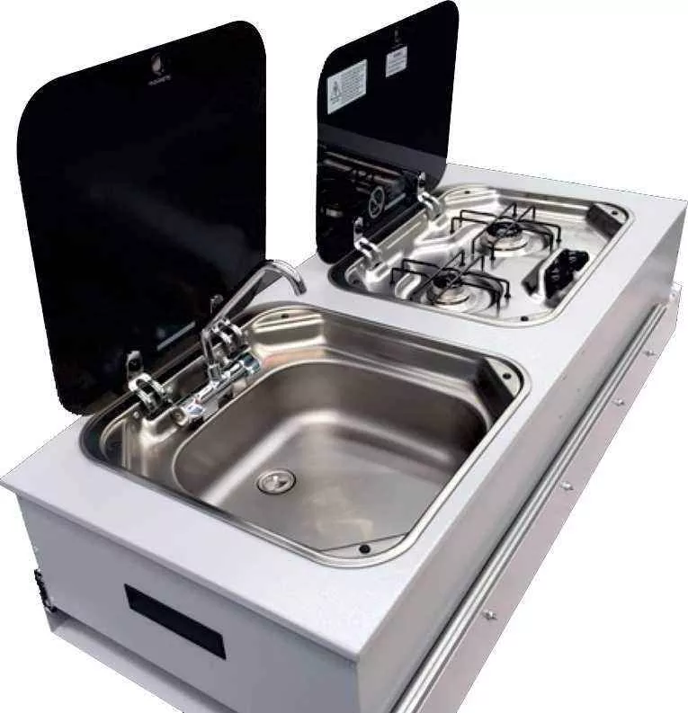 Kitchen Pro Sliding Combi Unit Cooktop and Sink