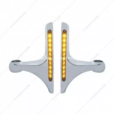 LED Headlight Bracket- 10 Amber LED/Amber Lens (Pair)