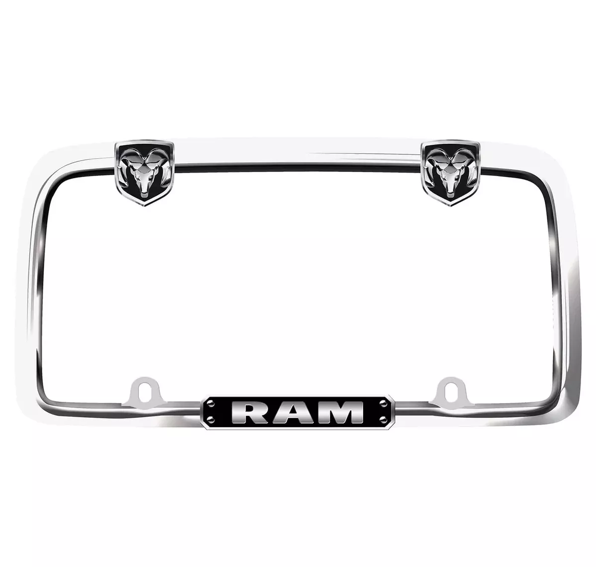 LICENSE PLATE FRAME | RAM CHROME/BLACK-11135