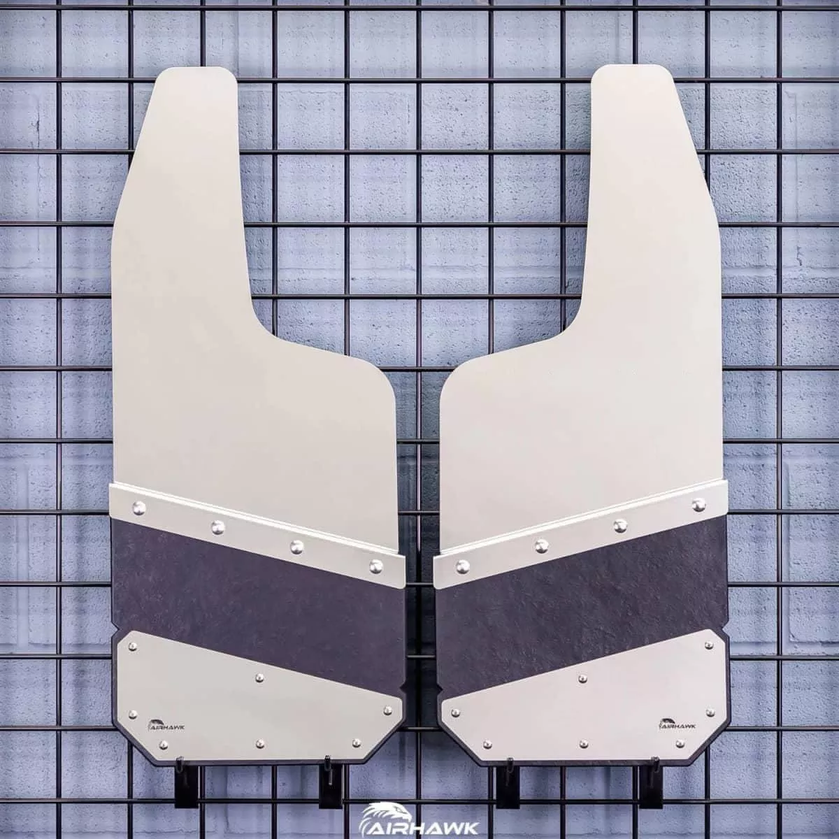 MUD FLAPS ANGLED CUT 14" LONG TOP-AH3R-14-SS-LONG-TOP