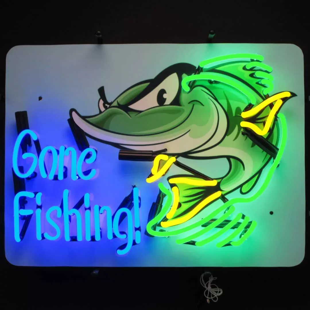 NEON SIGN GONE FISHING-5GFISH