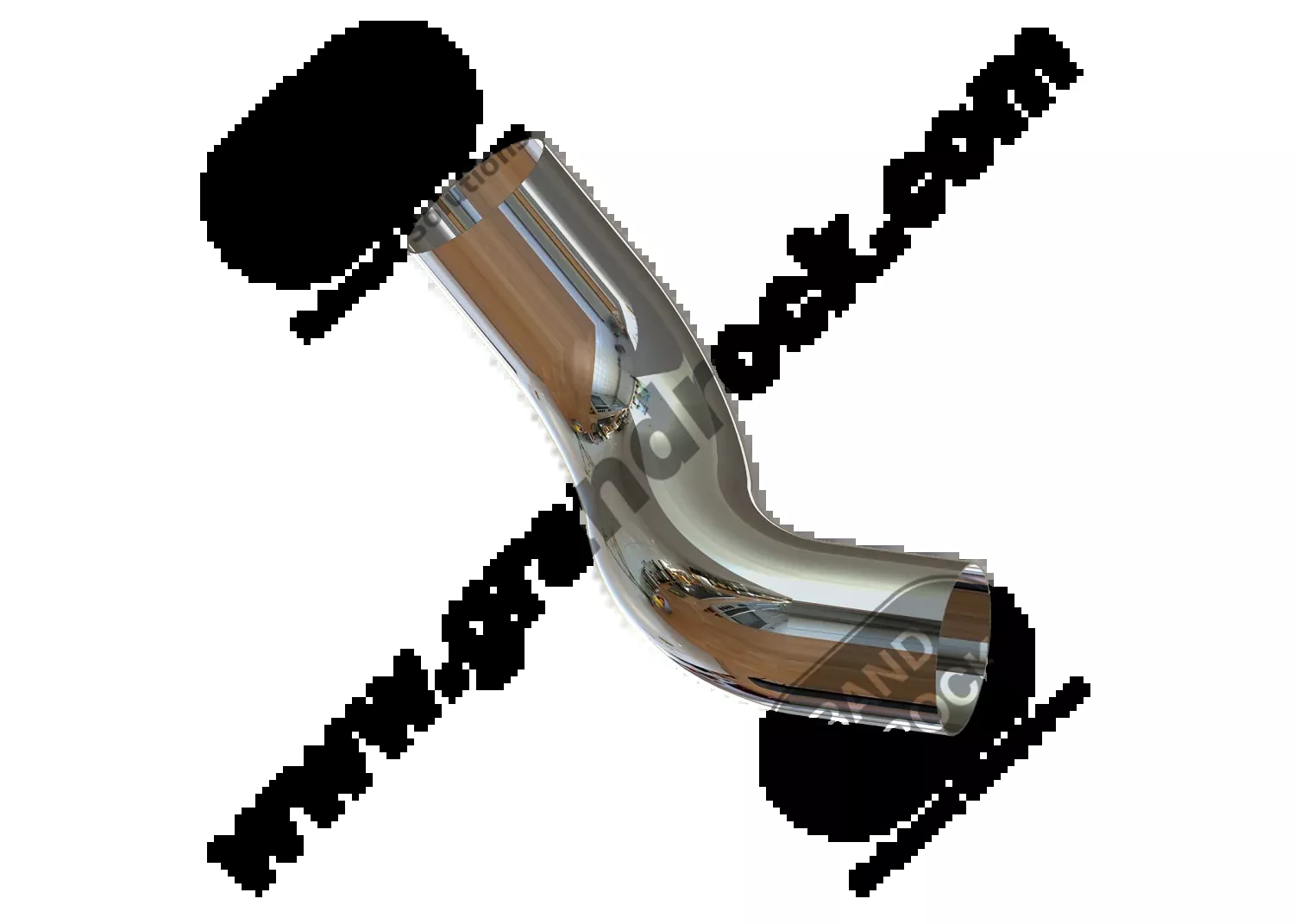 PB 5" Elbow Double Bend Left Driver Side 357 377 378