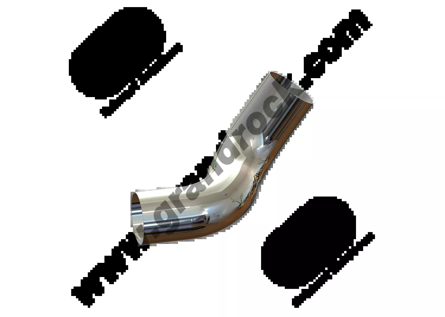 PB 5" Elbow Double Bend Right Passenger Side 357 377 378