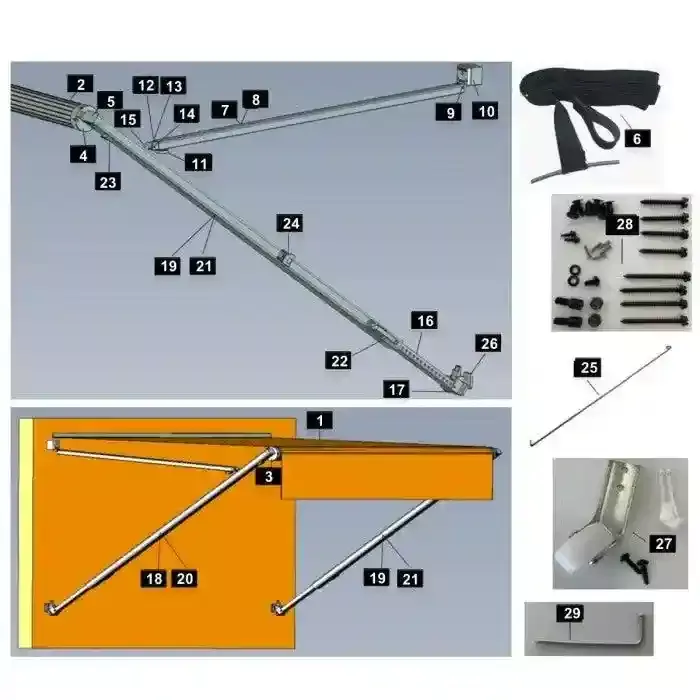 Pull Strap Suits Global Heritage SAR100 Awnings
