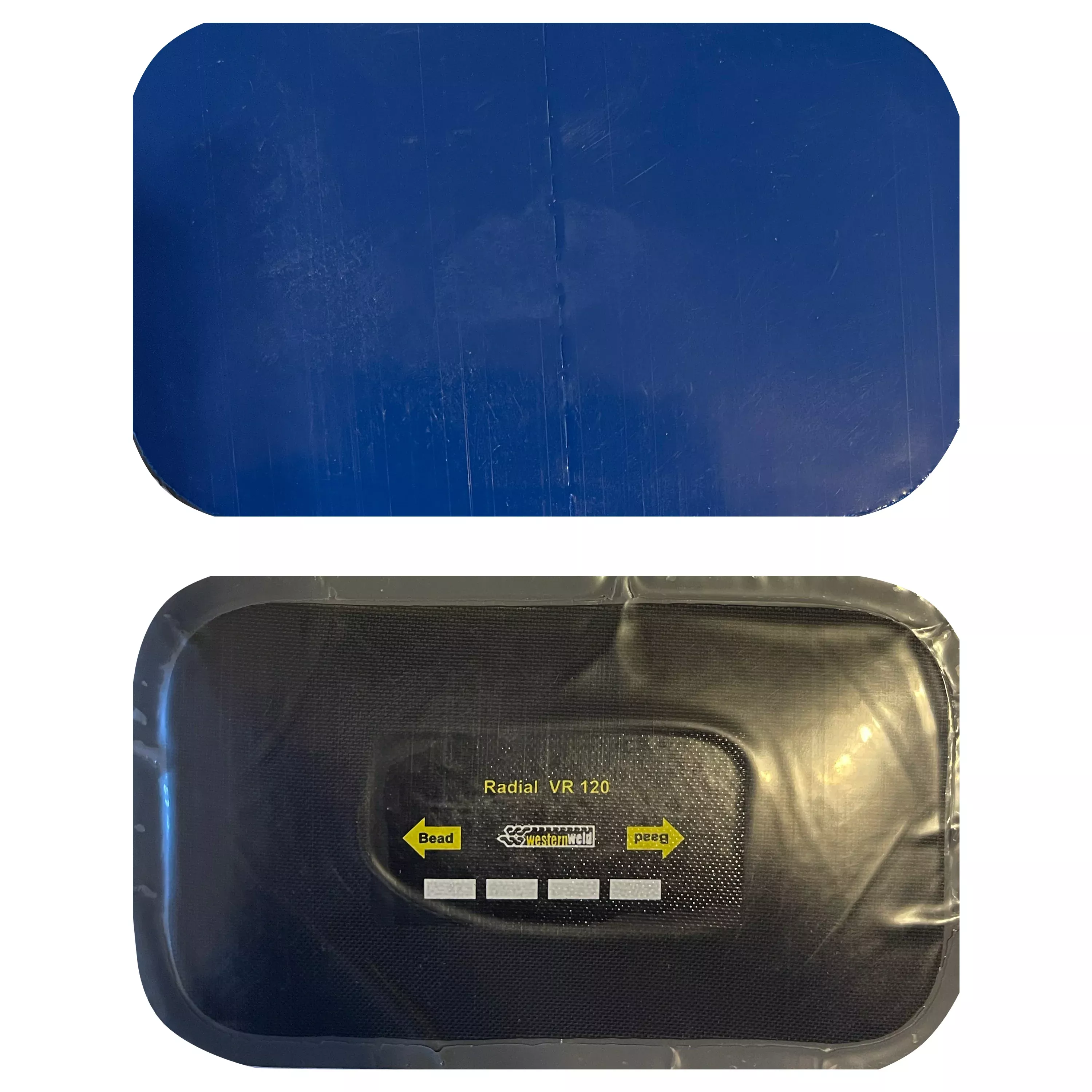 Rectangle Radial Tire Repair Patch - 3" x 5" Gum Rubber - 10 Pack