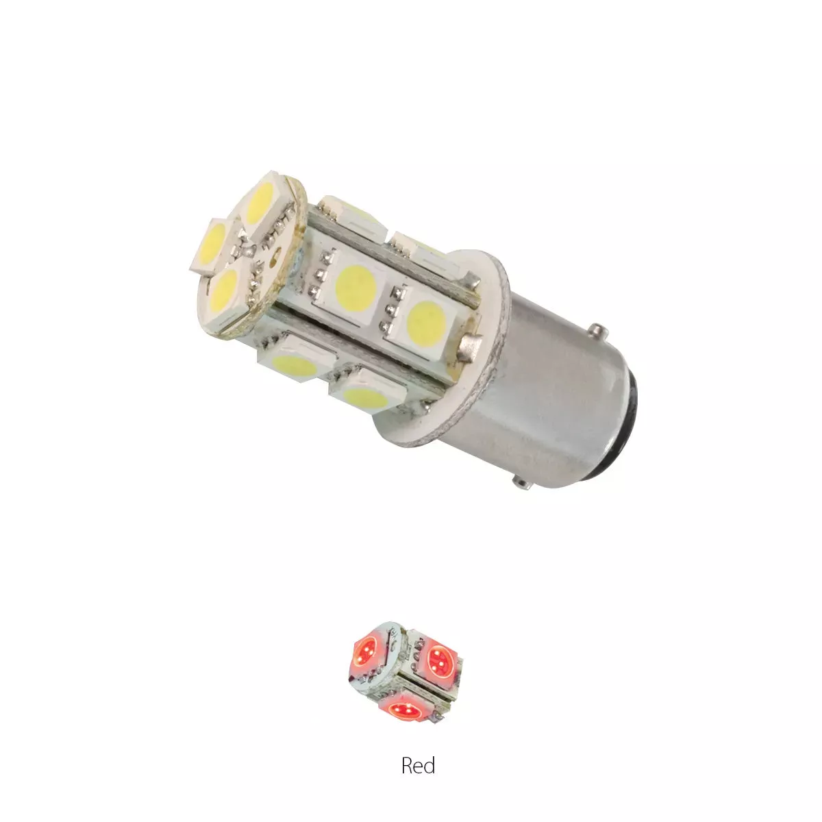 Red 1157 13 LED Tower Style Light Bulb