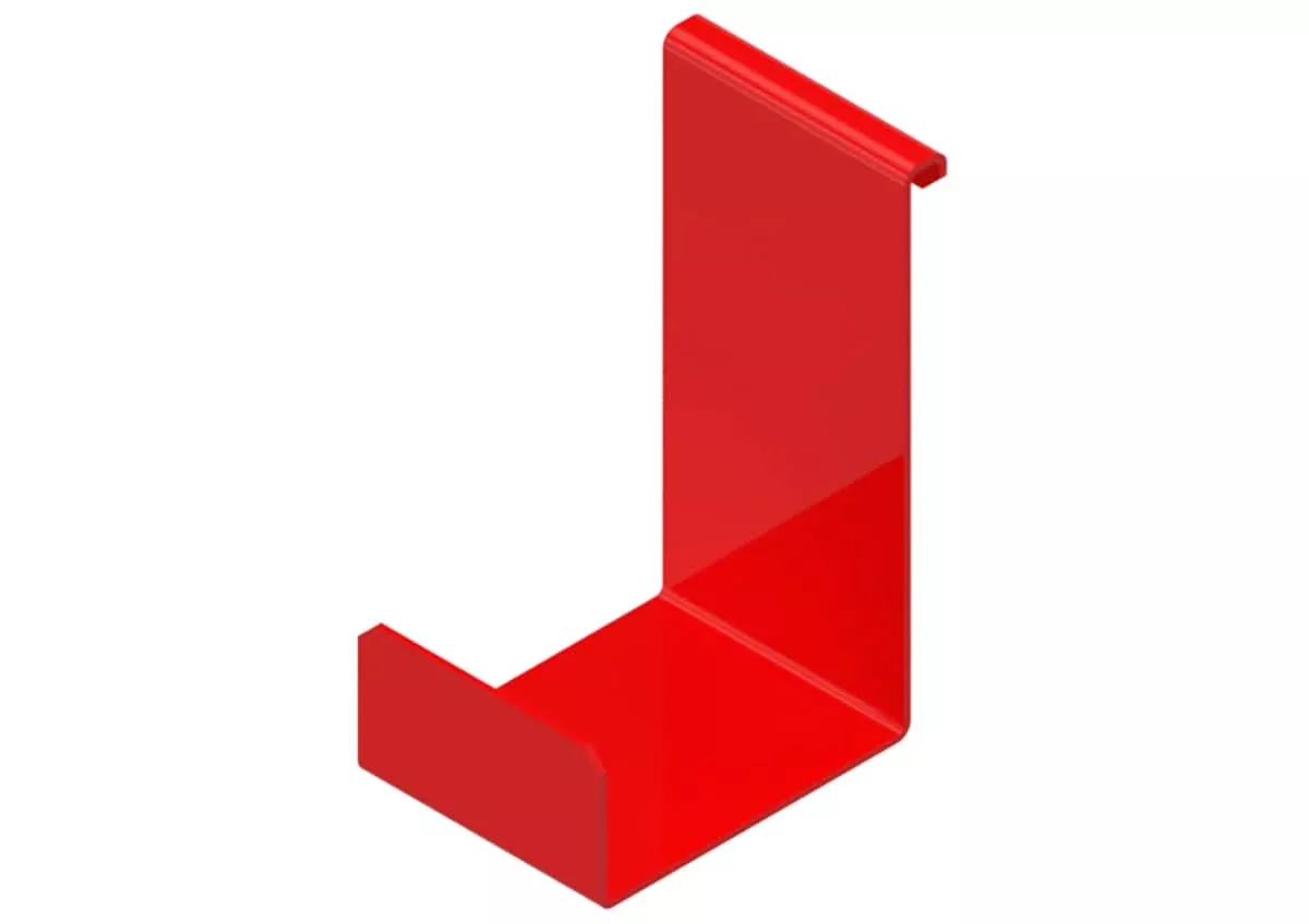 RED SINGLE SHELF HANGER-65-1005-03