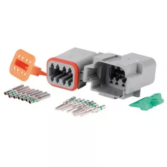 Roadpower DT Type Connector 8 Way. Includes Plug Socket Terminals and Wedges. Single Blister Pack