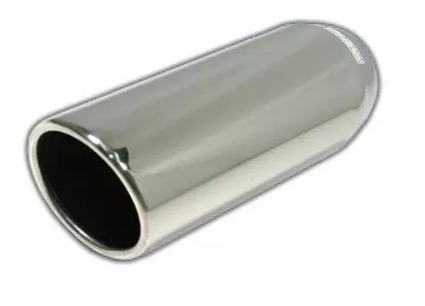 ROLLED ANGLE CUT STAINLESS EXHAUST TIP 4"X5"X15"-405015RAC