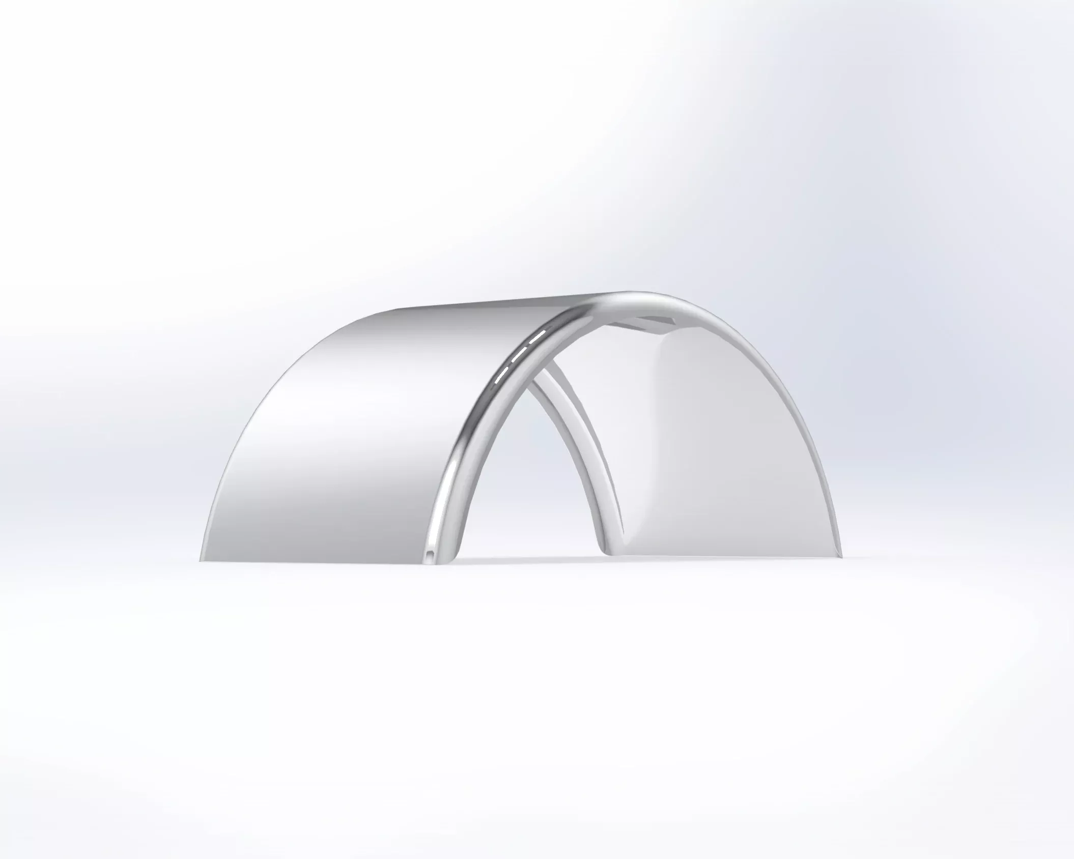 Single Axle 66" Smooth Rolled Edge Round Fender