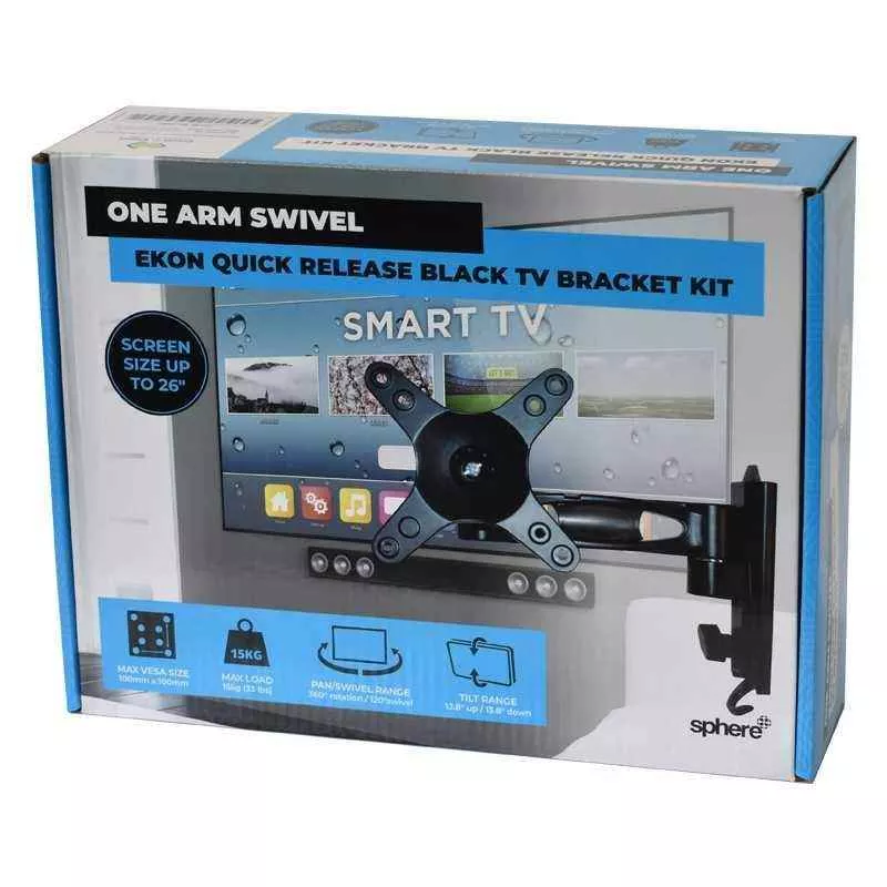 Sphere Ekon Quick Release TV Bracket Single Arm 15Kg Capacity