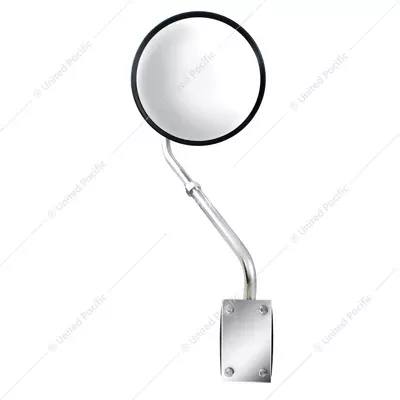 Stainless Steel Hood Mount Mirror - DOT Compliant
