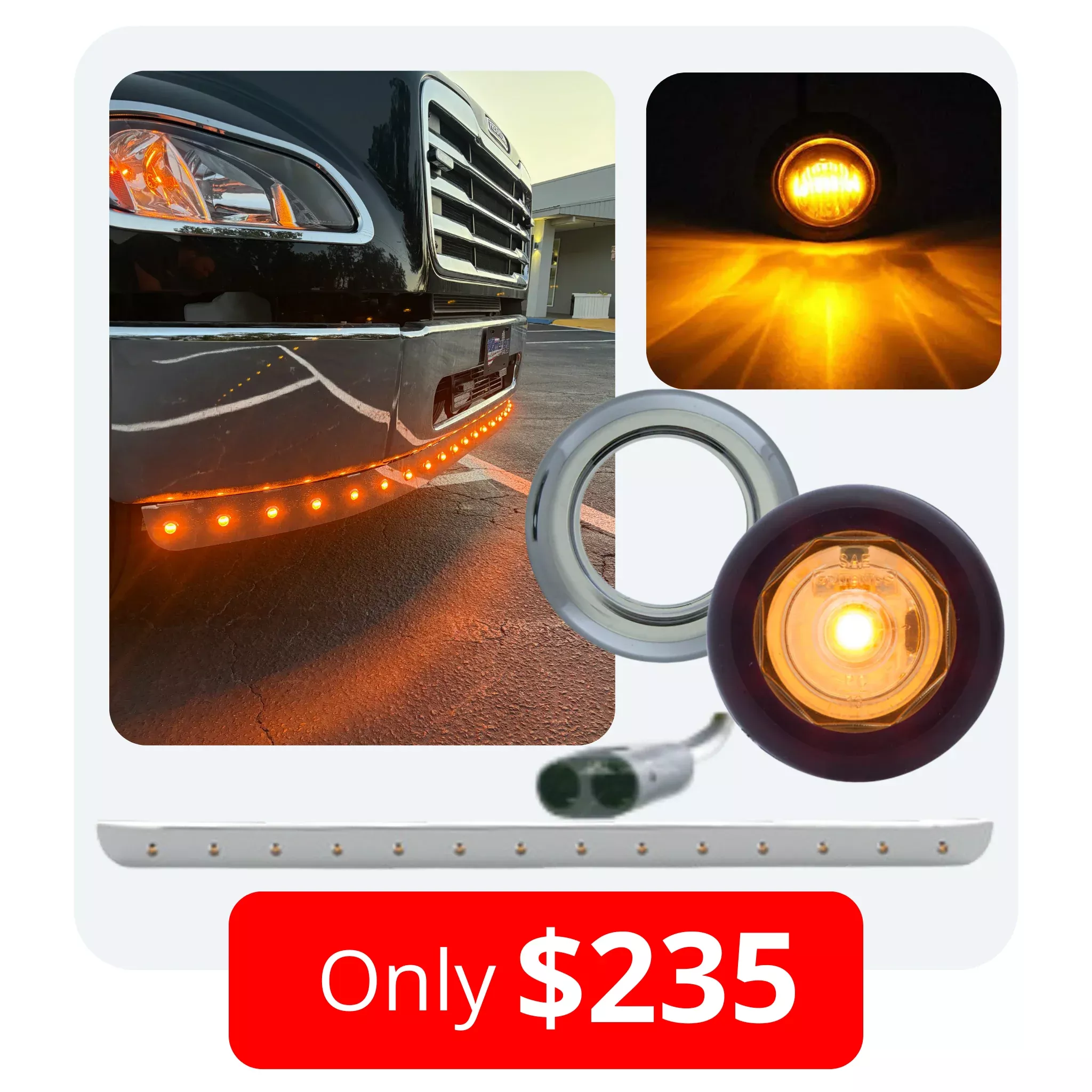Texas Bumper Light Bar Bundle Amber / Clear