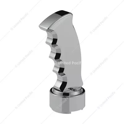 Thread-On Pistol Grip Gearshift Knob With Chrome 9/10 Speed Adapter - Chrome