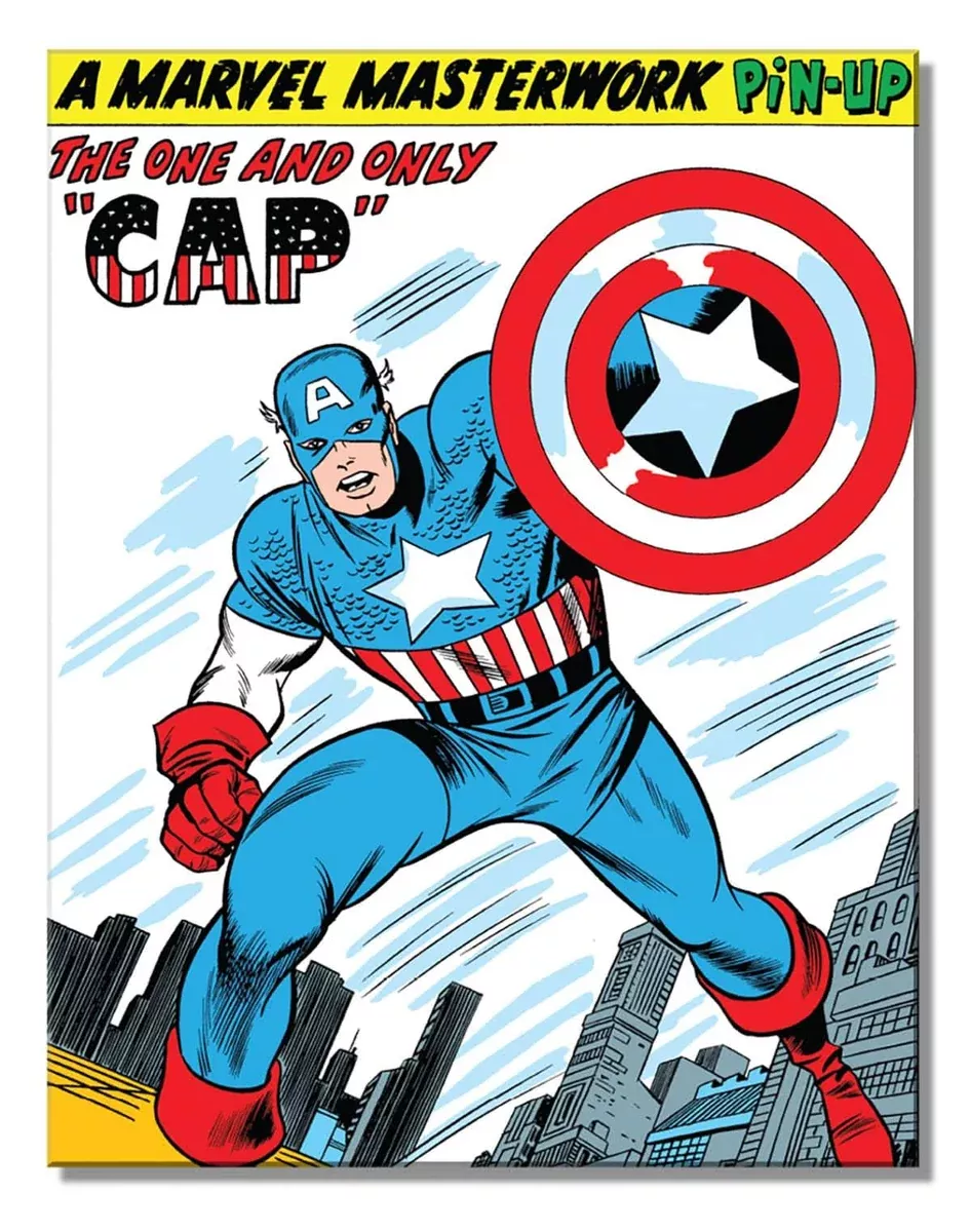 TIN SIGN CAPTAIN AMERICA MASTERWORK-2749