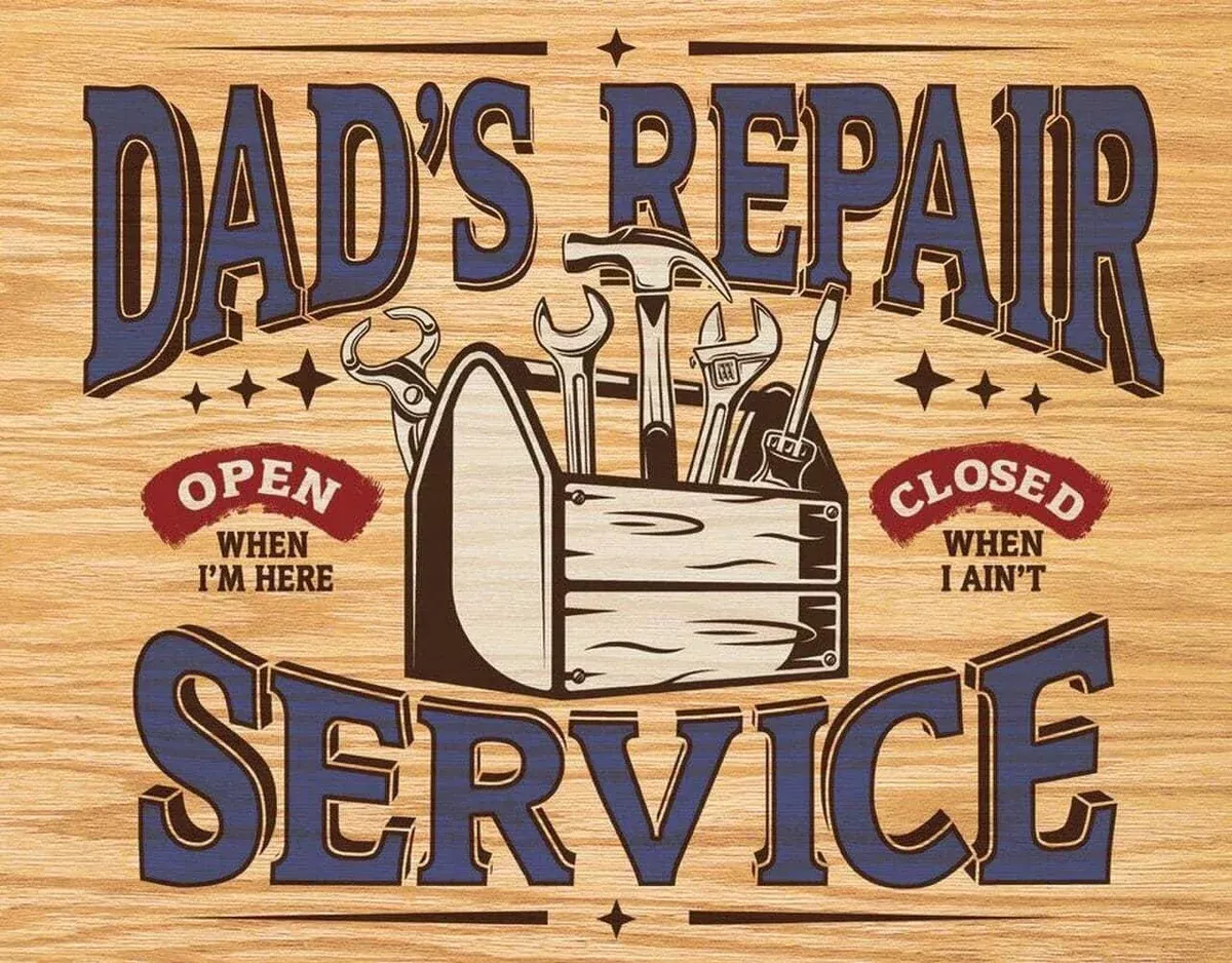 TIN SIGN DAD'S REPAIR-2268