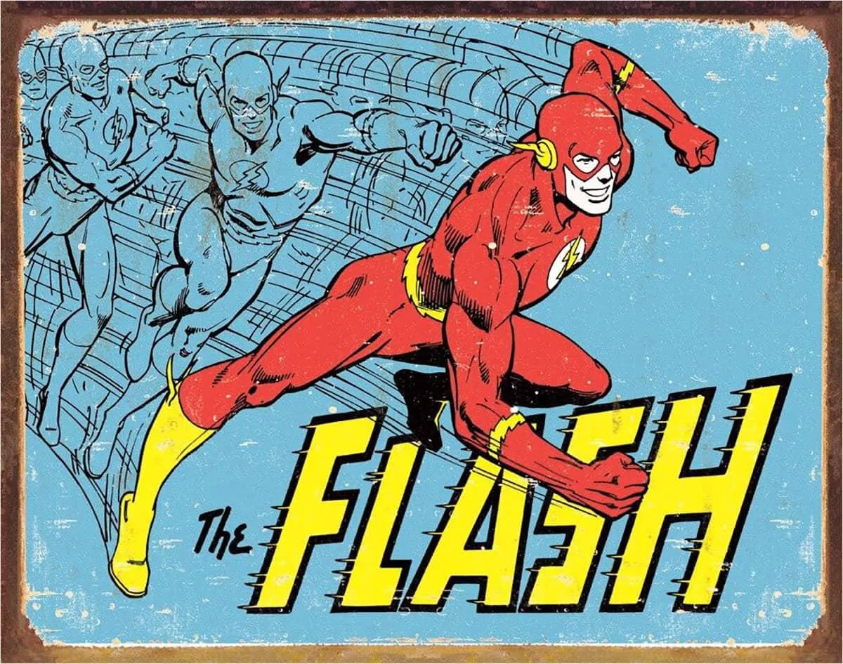 TIN SIGN THE FLASH RETRO-1959