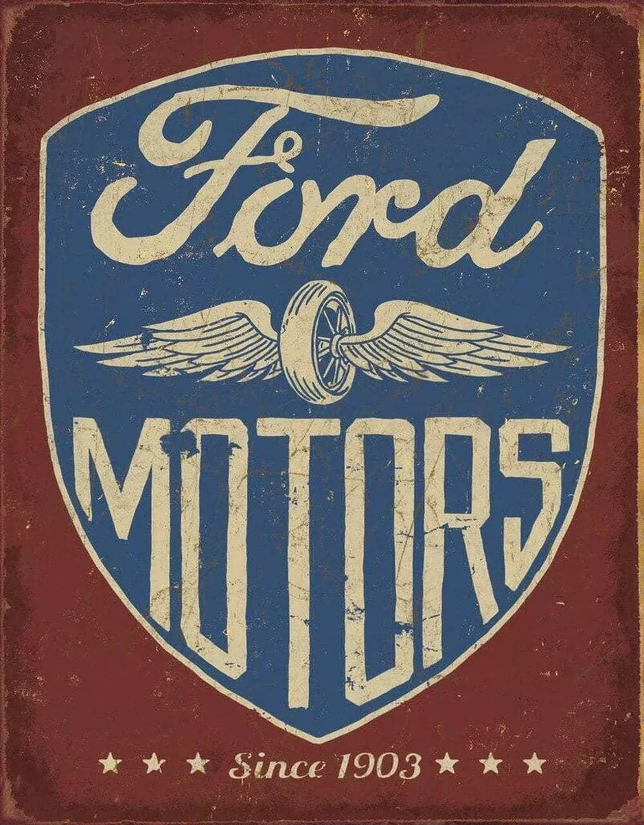 TIN SIGN FORD MOTORS-2205