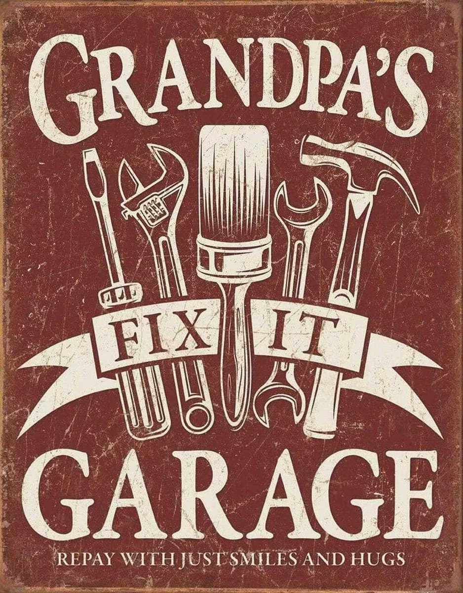 TIN SIGN GRANDPAS GARAGE-2264