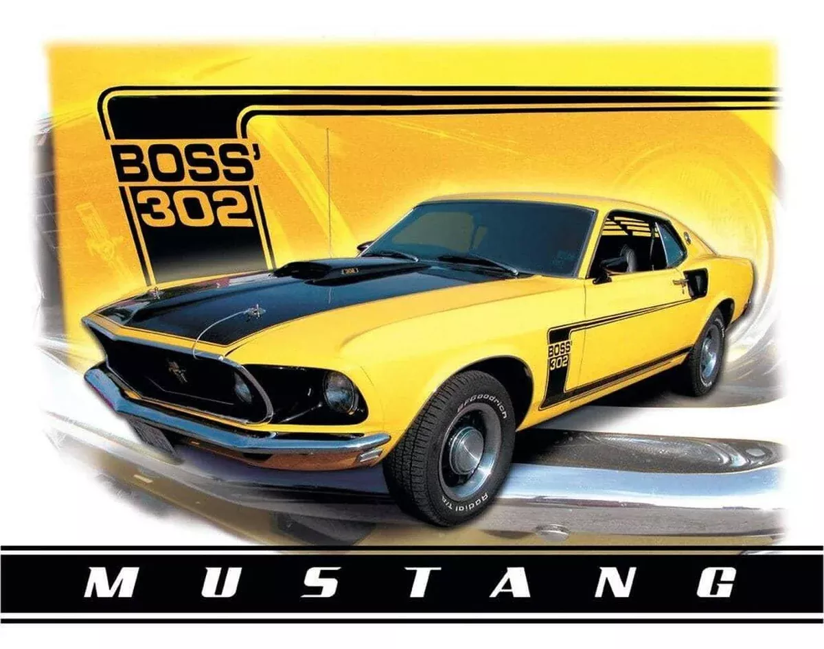 TIN SIGN MUSTANG BOSS-1241