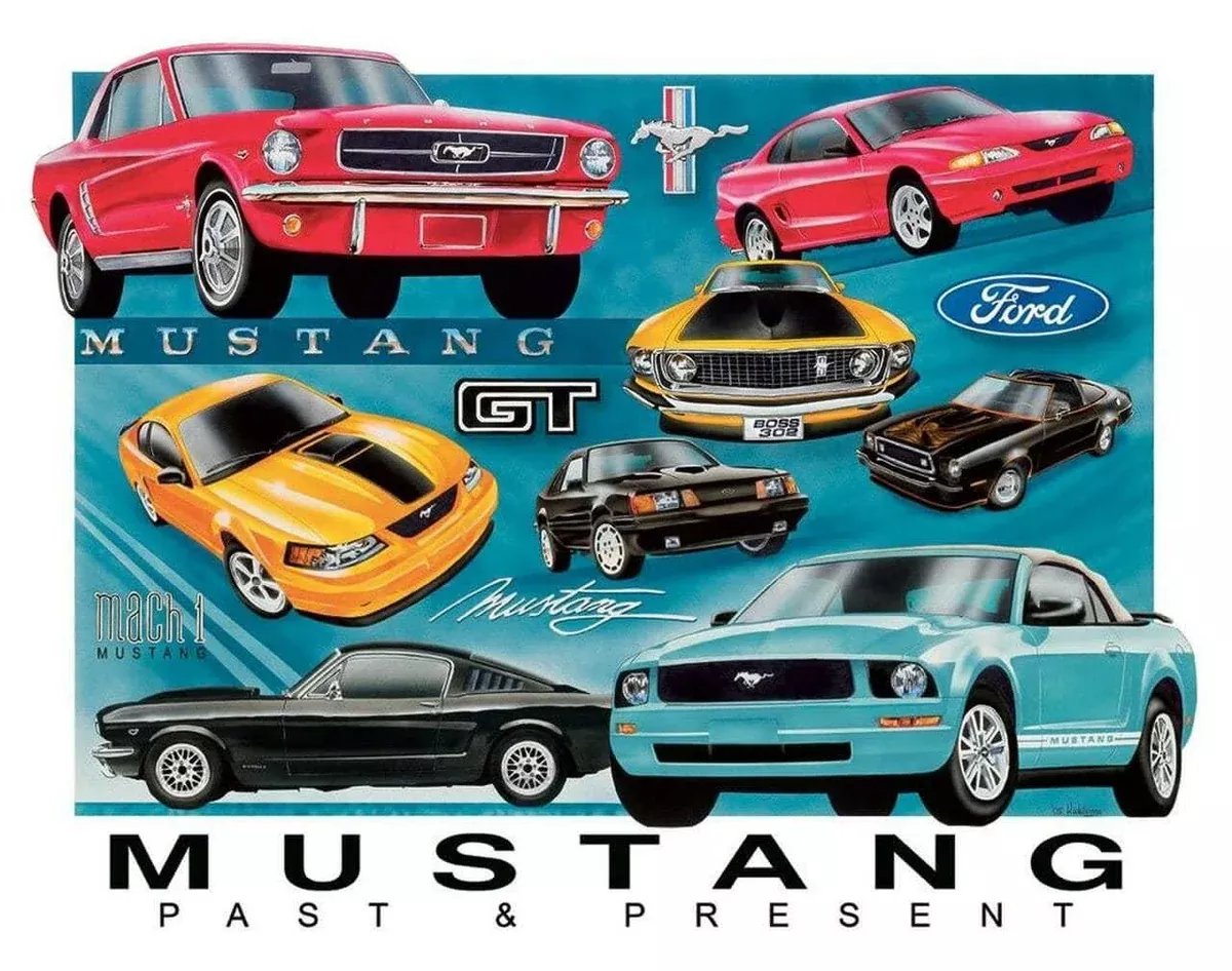 TIN SIGN MUSTANG CHRONOL-1272