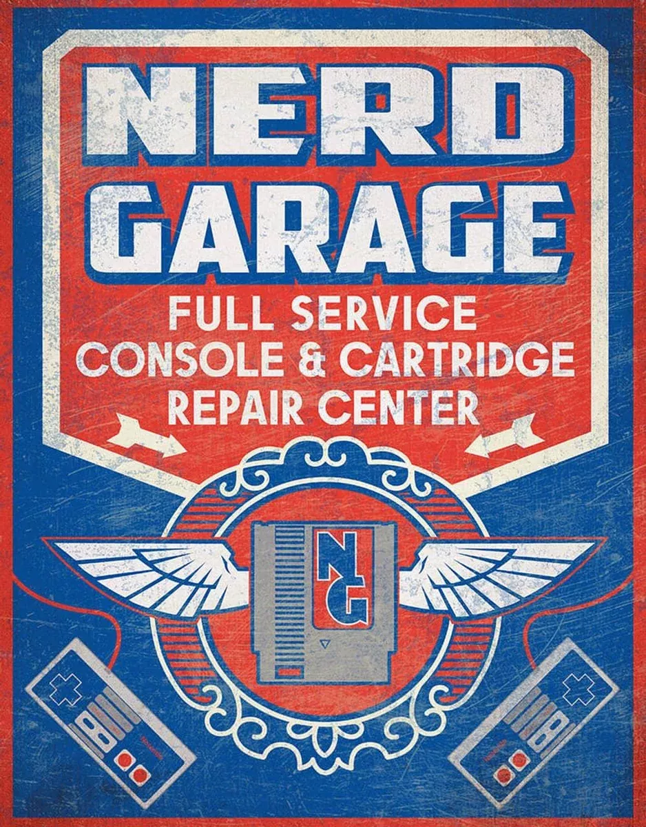 TIN SIGN NERD GARAGE-2544