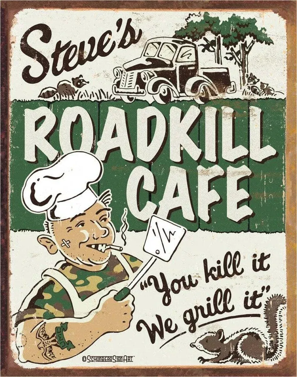 TIN SIGN STEVE'S CAFE-1416