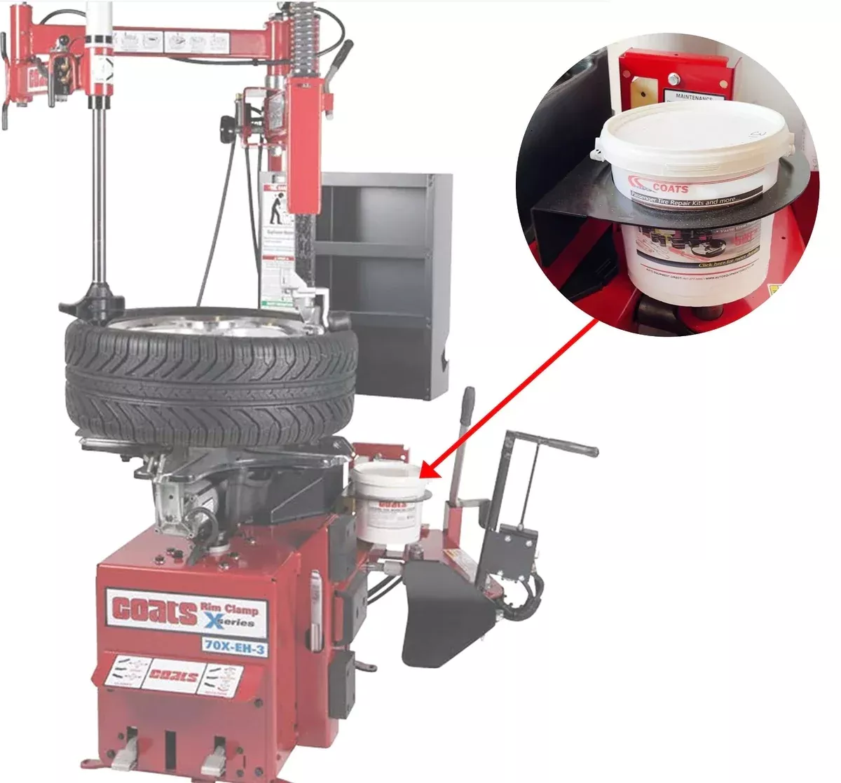 Tire Changer Paste Lube Bucket Bracket