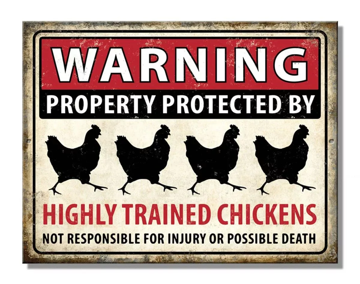 WARNING CHICKENS-7242