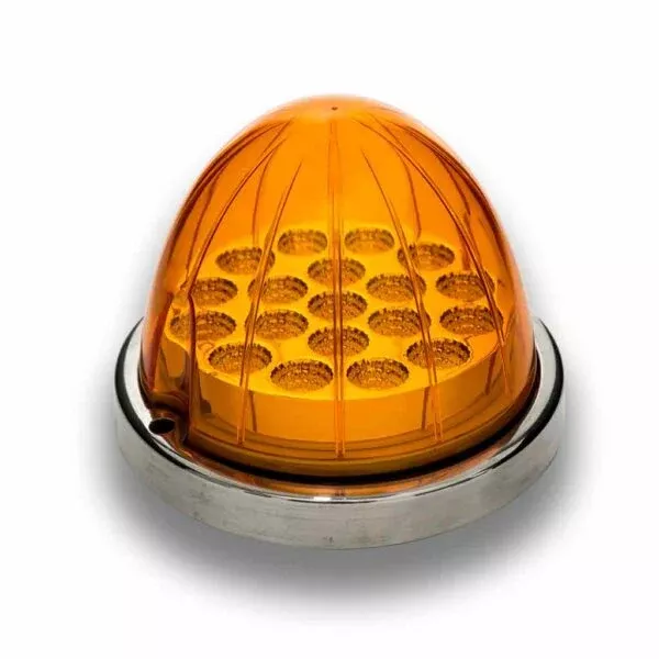 Watermelon Clearance LED Light with Reflector Cup & Locking Ring - 19 Diodes