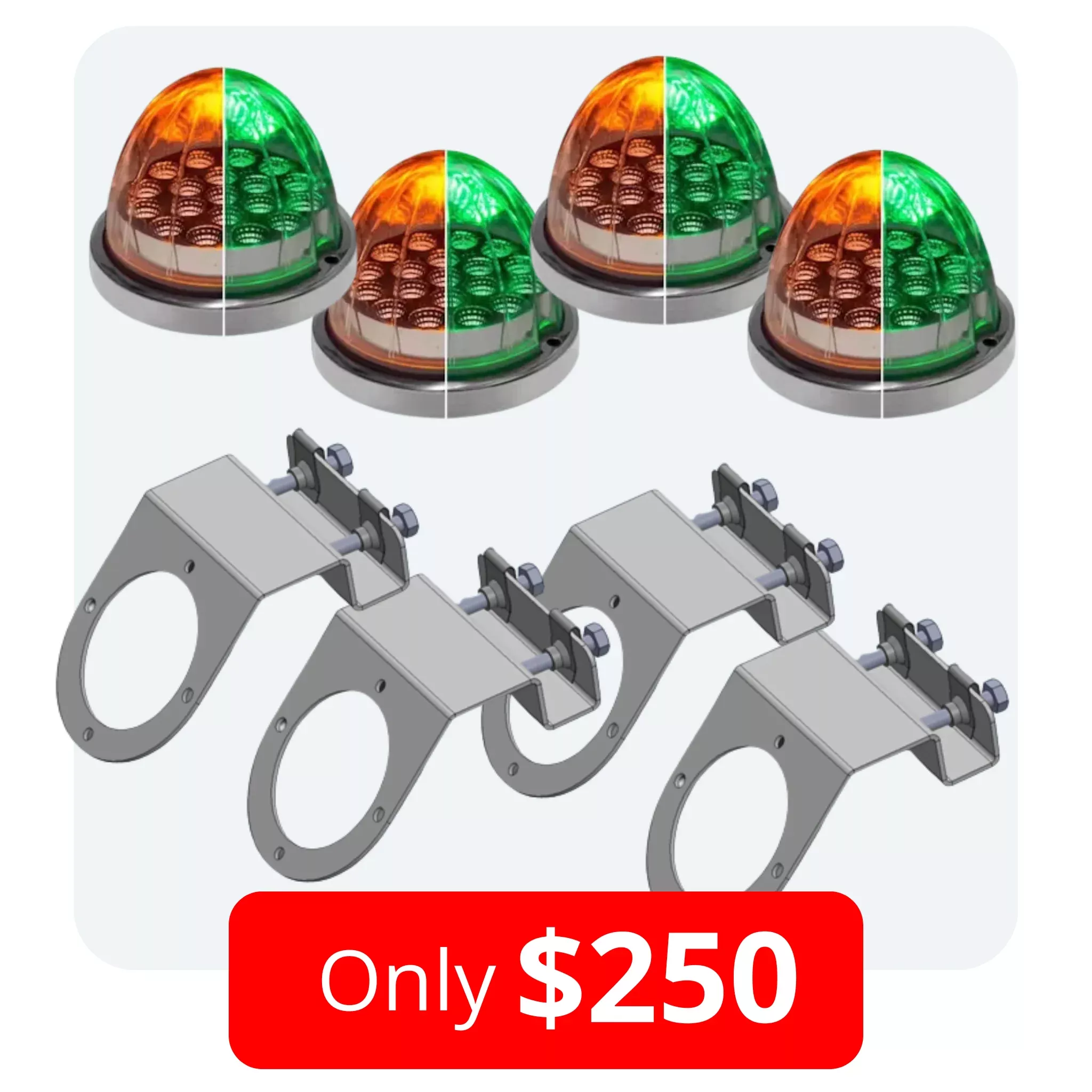 Watermelon Frame Mount & Lights Bundle (4)